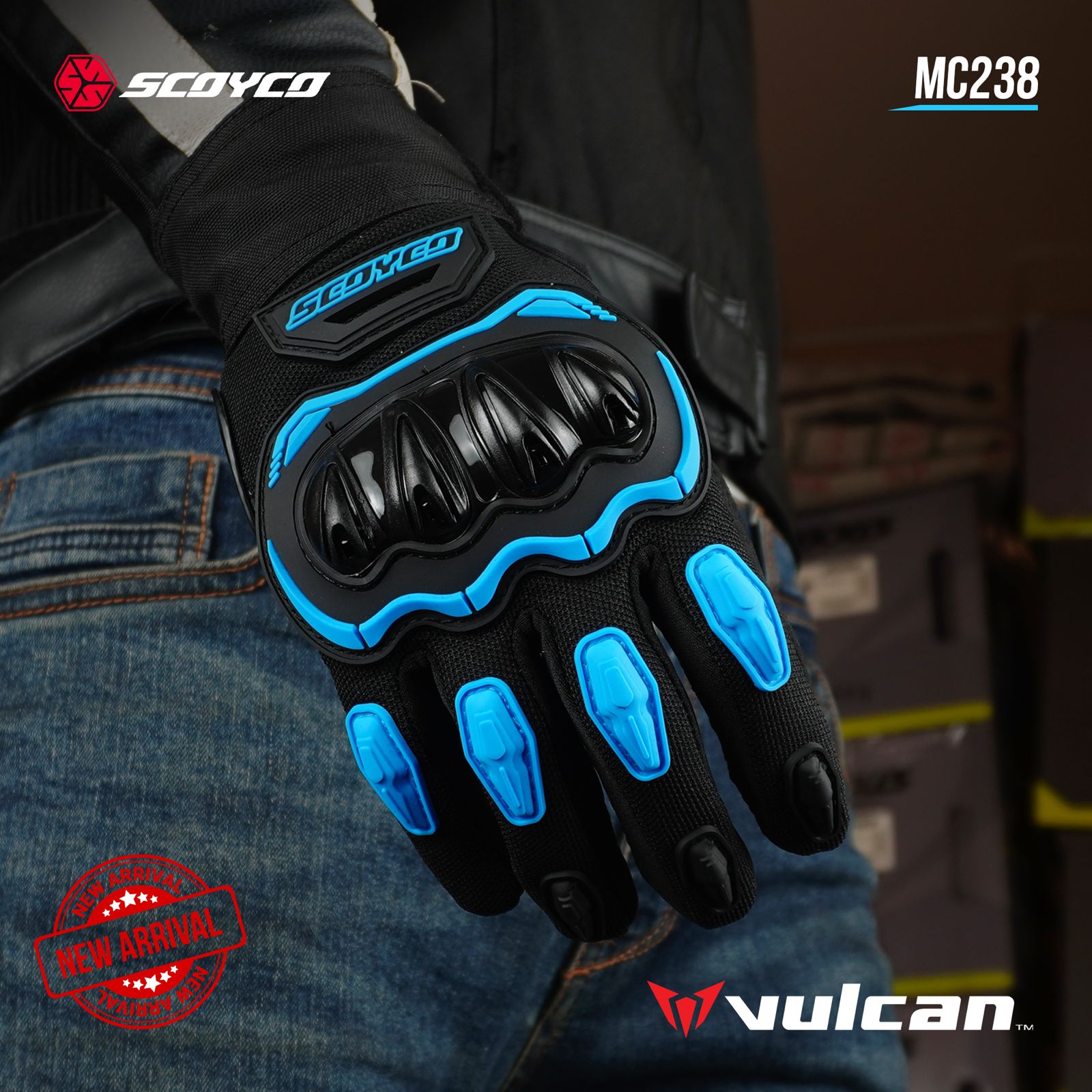 Scoyco MC238 Riding Gloves (Blue)